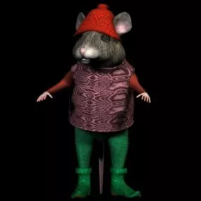 Mouse In Suit 3d model