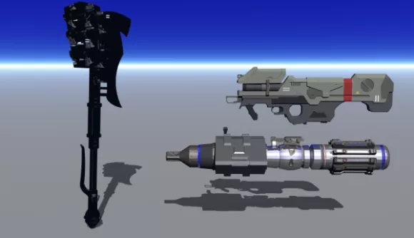 Aircraft Fighting Futuristic Weapon 3d model
