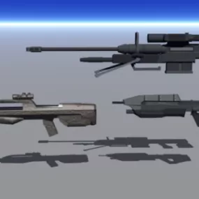 Halo Weapons Gun 3d model