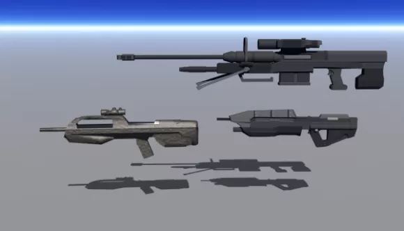 Springfield M1a Gun 3d model