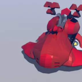 Anti Air Wraith Futuristic Vehicle 3d model