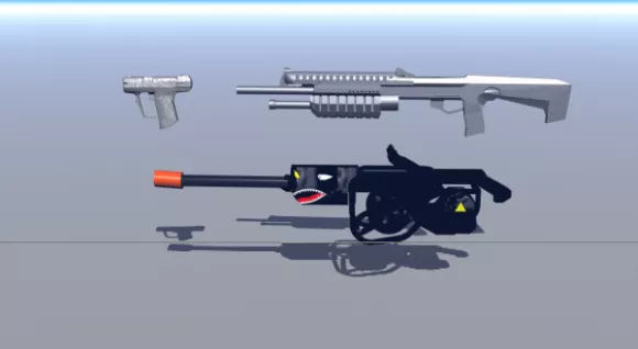 Spy Gear Set Bullpup Gun 3d model