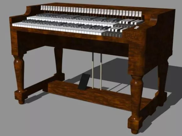 Golden Harp Instrument 3d model