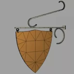 Hanging Ancient Sign 3d model