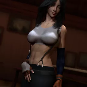 Beauty Girl In Suit Warrior Character 3d model
