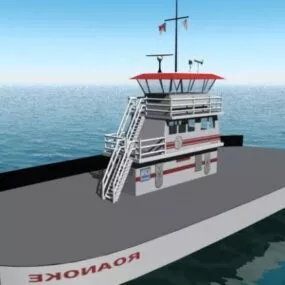 Sea Ferry Transport 3d model