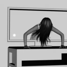 Scary Tv Like Movie 3d model