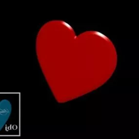 Red Heart Shape 3d model
