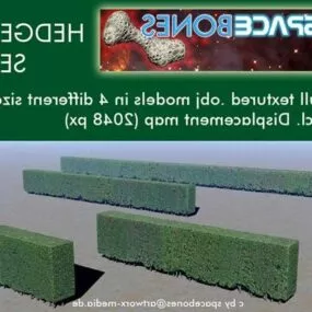 Hedges Plant For Garden Set 3d model