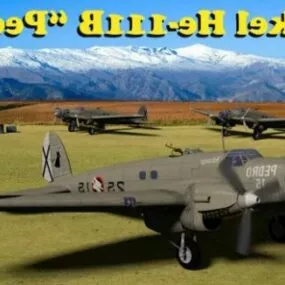 Fighter Aircraft Heinkel He111b 3d model