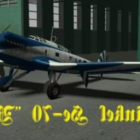 Vintage Aircraft Heinkel He70 3d model