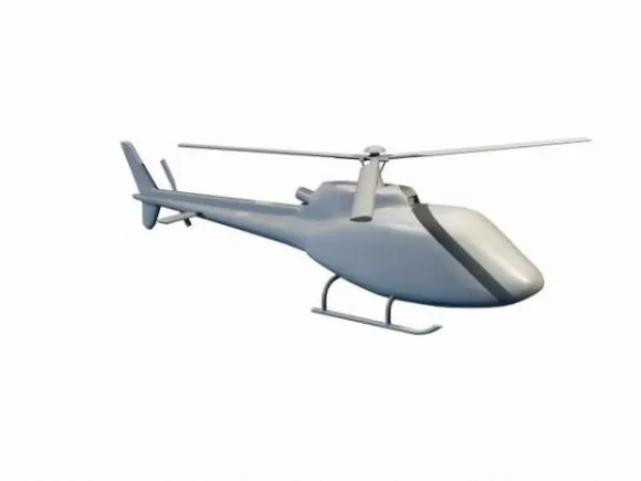 Light Helicopter Bell Huey 3d model