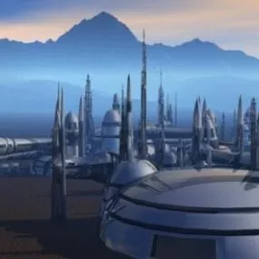 Scifi City Station 3d model