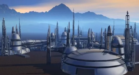 Hydroponics Scifi Headquater Station Building 3d model