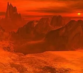 Red Mountain Scene 3d model