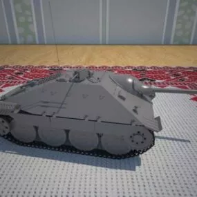 German Hetzer Tank 3d model