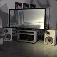 Stereo Multimedia Tv System 3d model