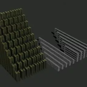 Highway Sound Barrier 3d model