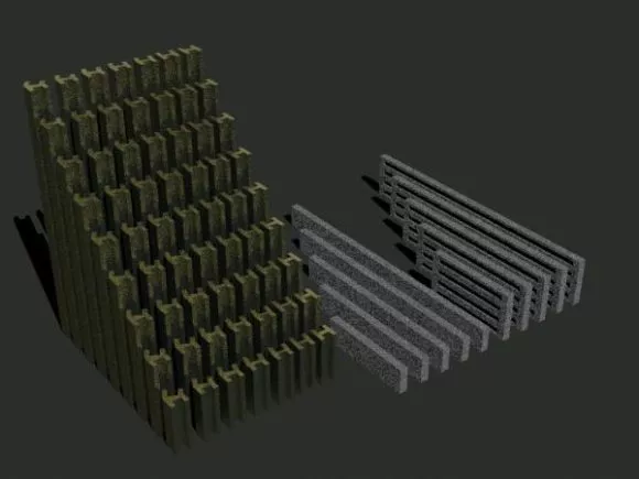 Highway Sound Barrier 3d model Highway Sound Barrier 3d model
