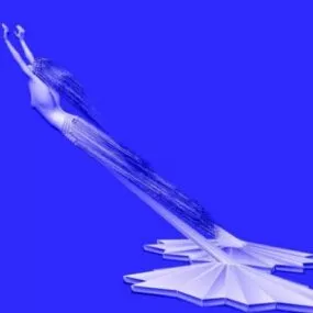 Flying Character Art Sculpture 3d model