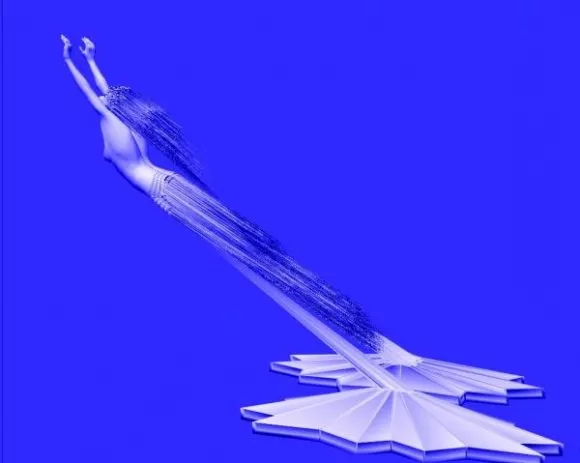 Sculpture Eagle With Marble Stand 3d model