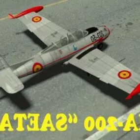 Vintage Aircraft Hispano Aviacion Ha200 3d model