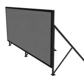 School Equipment Board Hoarding 3d model
