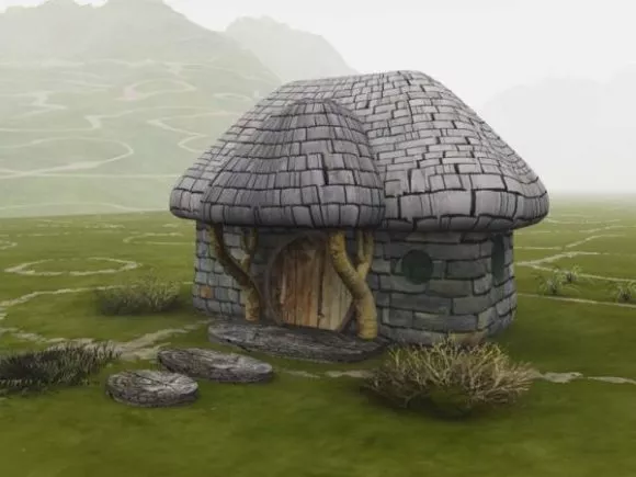 Hobbit Hut House 3d model Hobbit Hut House 3d model