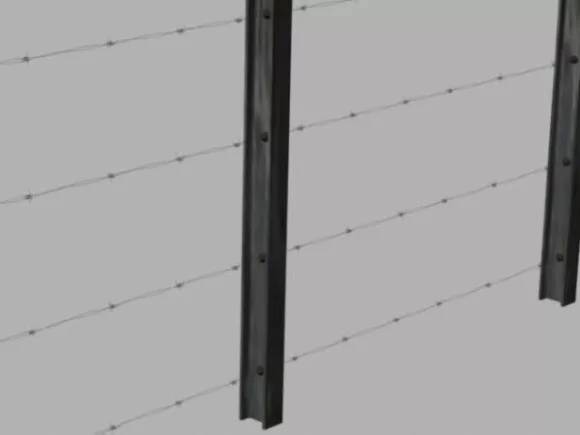 Hot Wire Fence 3d model Hot Wire Fence 3d model