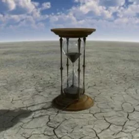 Hourglass Antique Clock 3d model