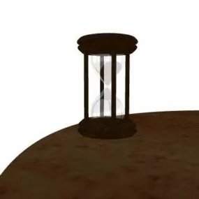 Vintage Clock Hourglass 3d model
