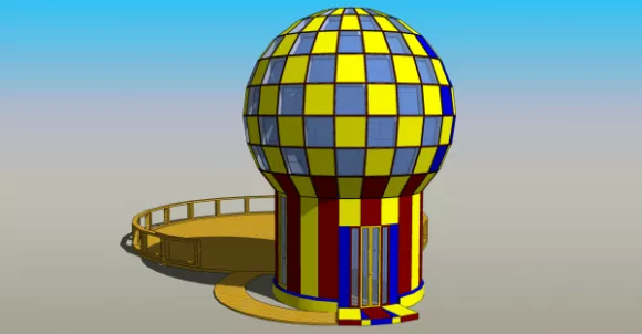 Modern House Architecture In Jungle 3d model
