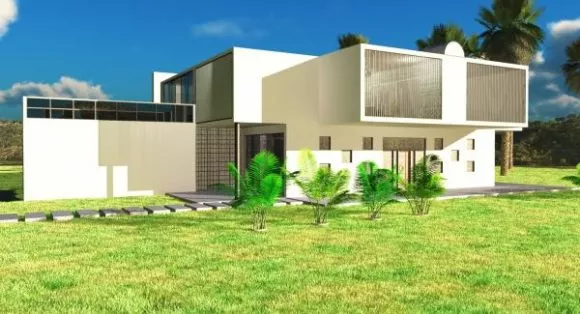 Simple Apartment Building Design 3d model