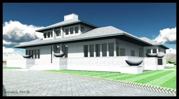 Market Building 3d model