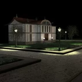 Country House Roof Style 3d model
