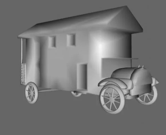 Classic Fire Engine Car 3d model