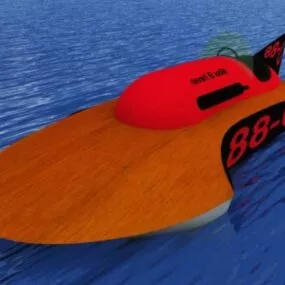 Hydroplane Futuristic Vehicle 3d model