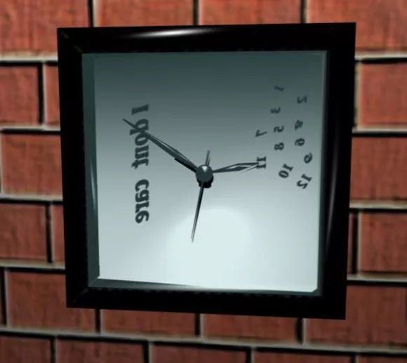 Wall Clock Arrow Shapes 3d model
