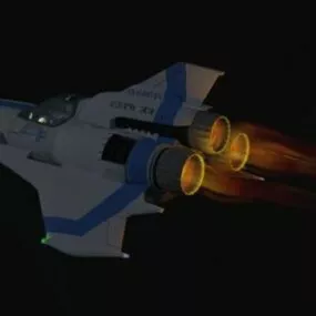 Airship With Big Engine 3d model