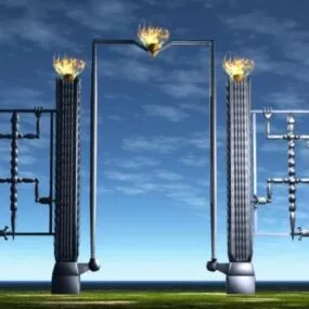 Gate Fence Line Pattern 3d model