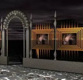 Gate Wrought Iron Style 3d model