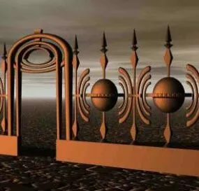 Stylist Iron Curved Gate 3d model