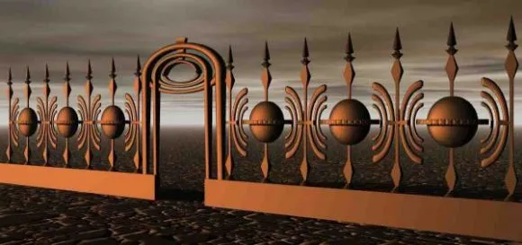 Wrought Iron Fence Column 3d model