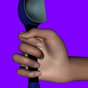 Ice Cream Scoop With Hand 3d model