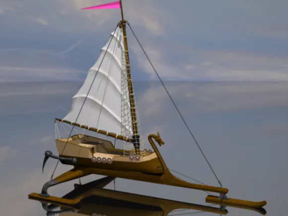 Ancient Sailing Boat 3d model Ancient Sailing Boat 3d model