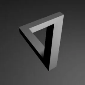 Abstract Triangle Shape Decoration 3d model