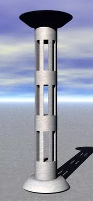 Construction Column Head Round Column 3d model