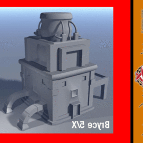 Scifi Industrial Factory 3d model