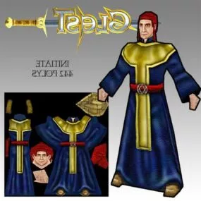 Initiate Man Game Character 3d model