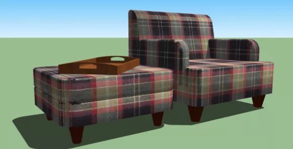 Entertainment Space With Reception 3d model